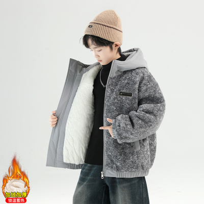 男童秋冬加绒毛毛衣2025新款