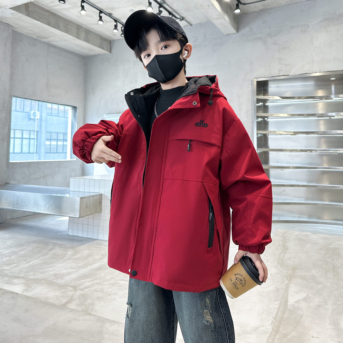 男童秋冬三合一冲锋衣2025新款