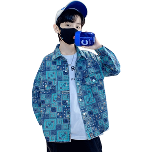 儿童装男童春装外套2026新款春秋款中大童牛仔春季男孩酷帅衣服潮