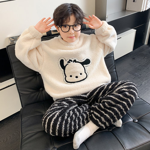男童秋冬家居服套装2025新款