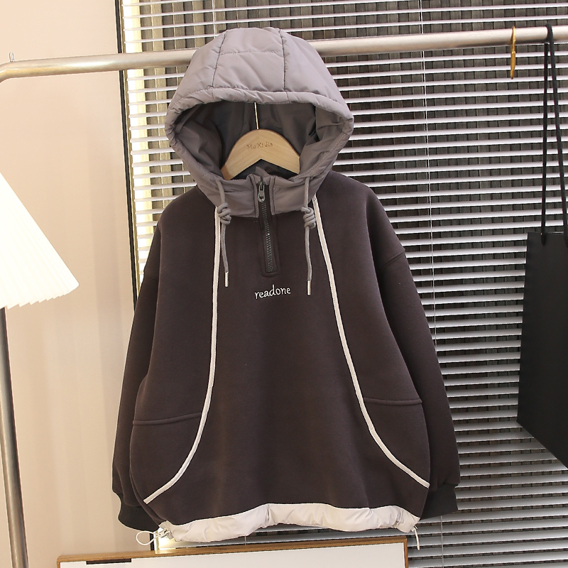 男童秋冬加绒卫衣2025新款