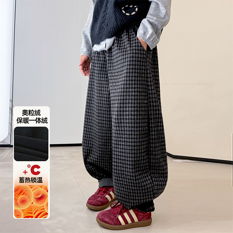 男童秋冬加绒休闲裤2025新款