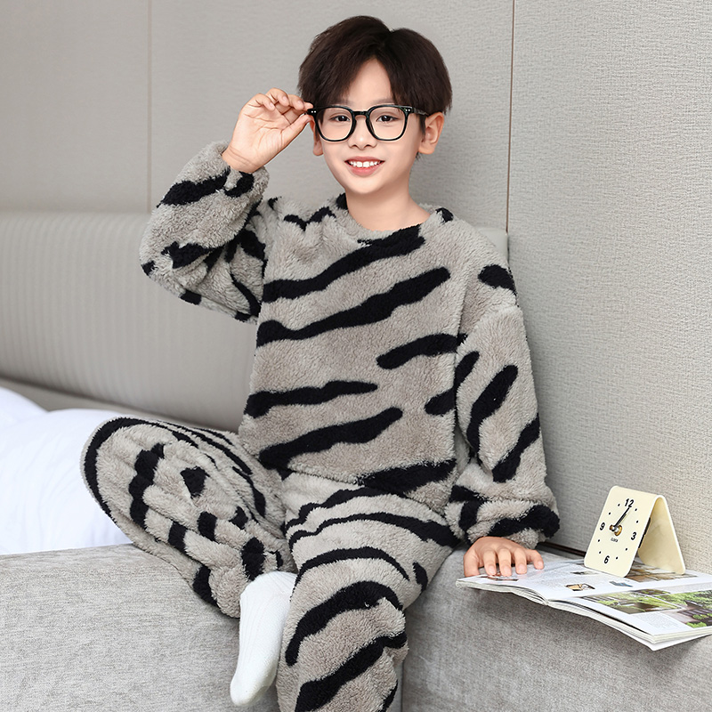 男童秋冬家居服套装2025新款