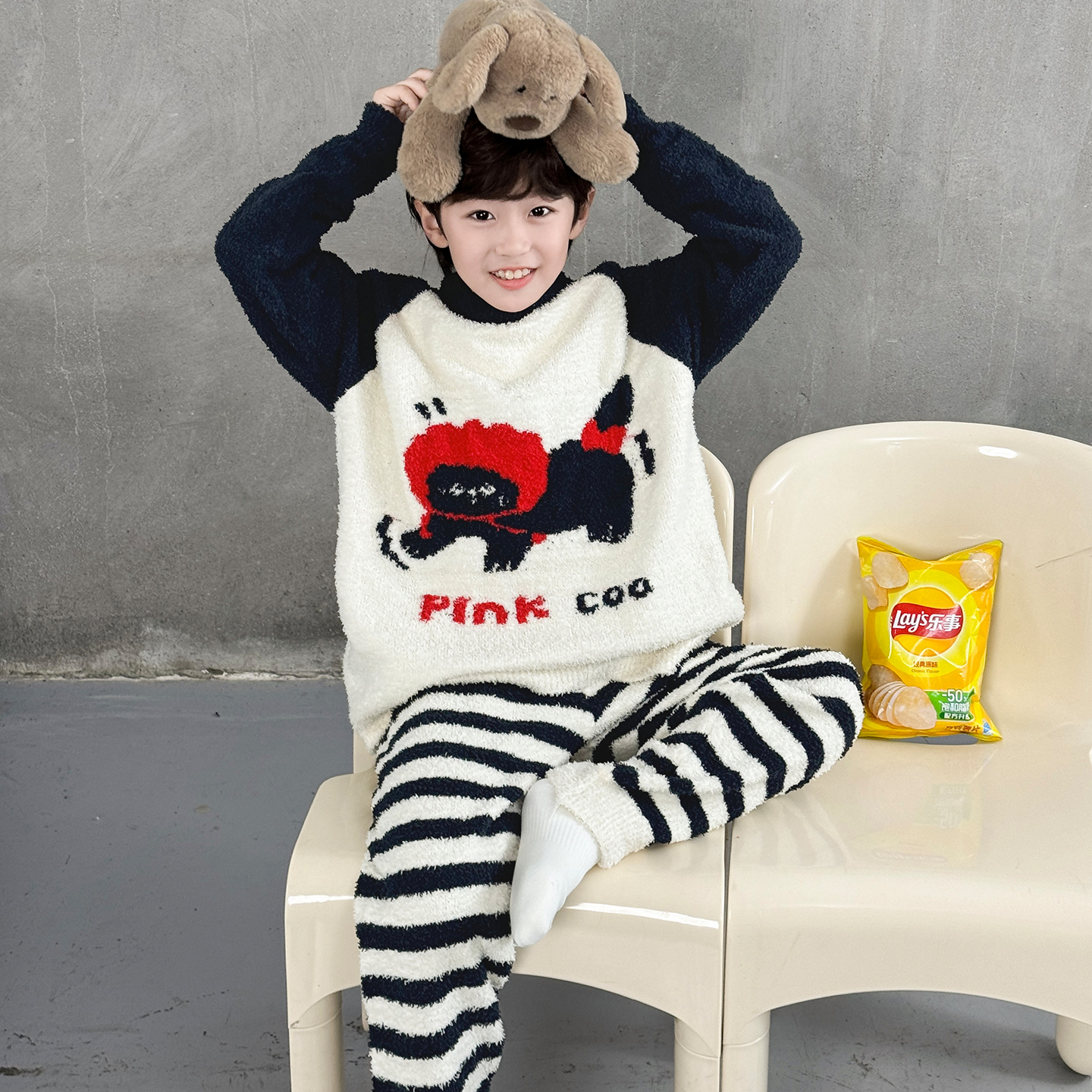 男童秋冬家居服套装2025新款