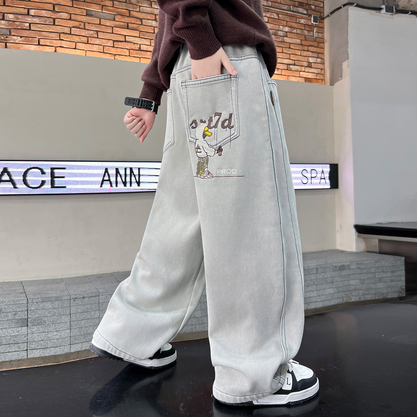 儿童装男童春装裤子2026新款中大童休闲春秋款牛仔裤春季男孩长裤,童装/婴儿装/亲子装,裤子,淘宝优惠券,粉丝福利购,淘宝优惠卷