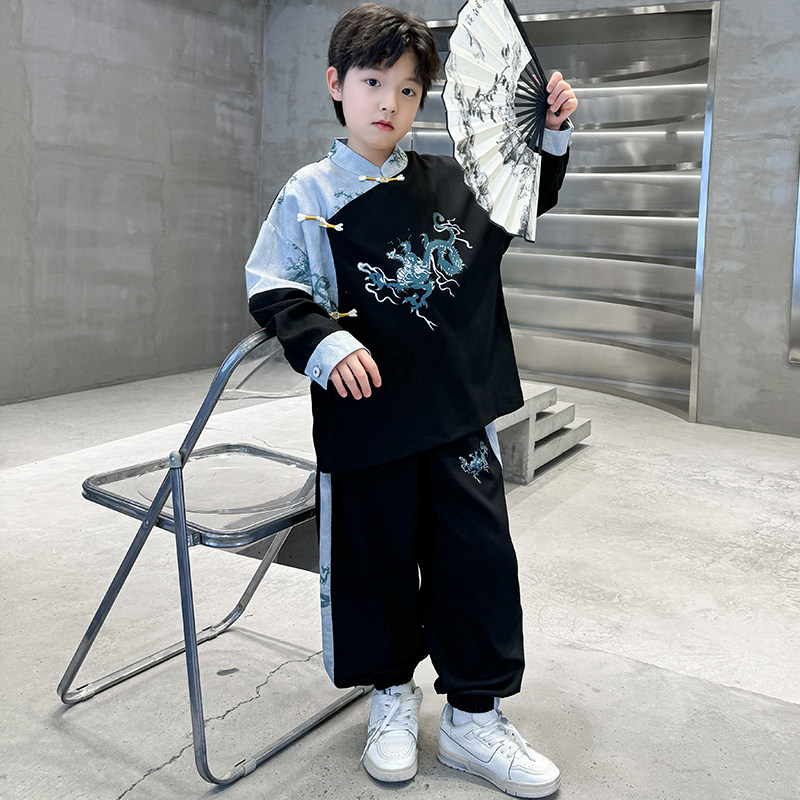 儿童装男童汉服套装秋装2026新款唐装秋季中国风春秋款古风中大童,童装/婴儿装/亲子装,汉服,淘宝优惠券,粉丝福利购,淘宝优惠卷