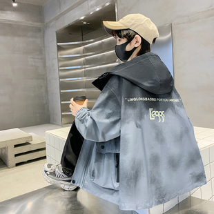 儿童装男童外套春秋款2026新款春季中大童男孩冲锋衣酷帅春装衣服