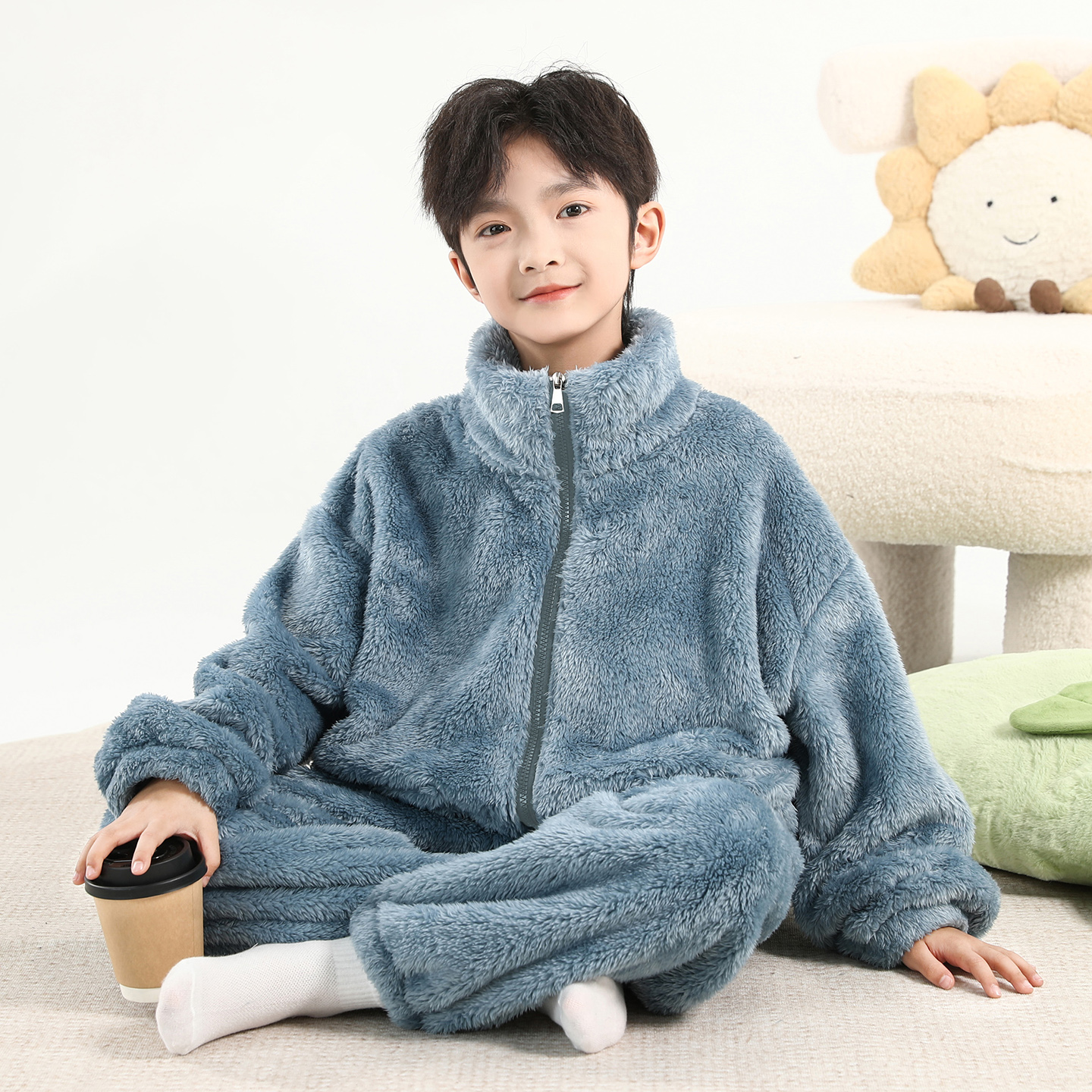 男童秋冬家居服套装2025新款