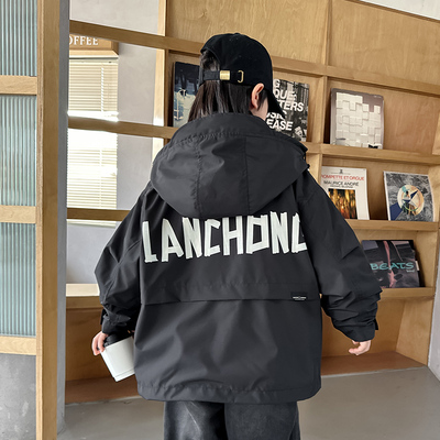 男童夹棉三合一冲锋衣2025新款