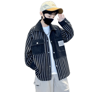儿童装男童春装牛仔外套2026新款春秋款酷帅中大童春季男孩衣服潮