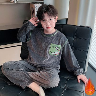 男童秋冬家居服套装2025新款