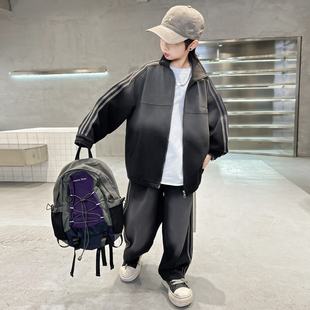 中大童外套休閑衣服秋季 兒童裝 男孩潮 春秋款 2025新款 男童套裝 秋裝