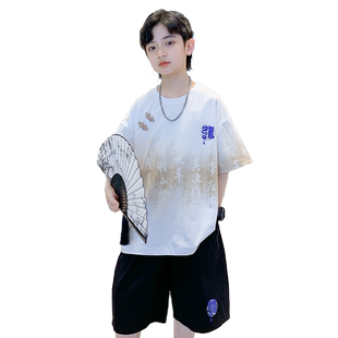 儿童装男童汉服夏装套装2026新款中国风夏季男孩短袖中大童唐装潮