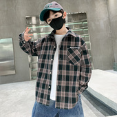 男童外套春秋款 男孩衬衫 2026新款 衣服酷帅中大童春季 潮 春装 儿童装