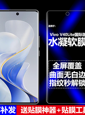 适用Vivo V40Lite国际版水凝膜V2341手机软膜5G全屏全胶全贴高清磨砂抗指纹护眼防蓝光曲面防摔爆屏幕保护膜
