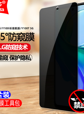 适用Vivo Y100T/Y100i长续航版5G防窥膜V2314DA/V2279A/V2312BA钢化膜全屏手机钻石膜防偷瞄防摔爆屏保护隐私