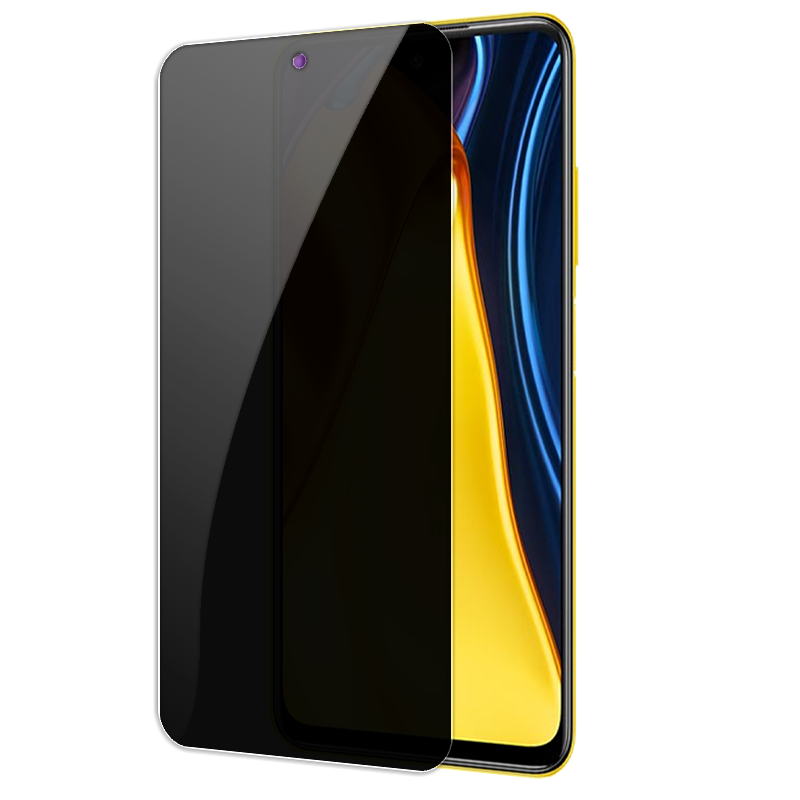 适用于POCO M3Pro(5G)防窥膜小米M2103K19PG钢化膜全屏防偷看防盗手机透明黑边膜防偷瞄屏幕保护隐私防摔爆膜