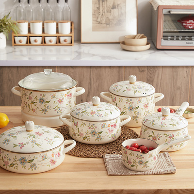 日本进口富士珐琅锅炖煮煲汤