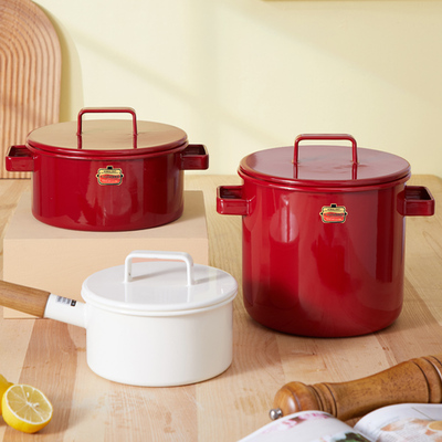 日本进口珐琅锅煲汤炖锅焖烧搪瓷