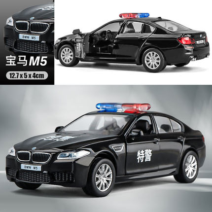 卡威兰博基尼玩具警车儿童合金玩具车跑车赛车模型仿真车模警察车