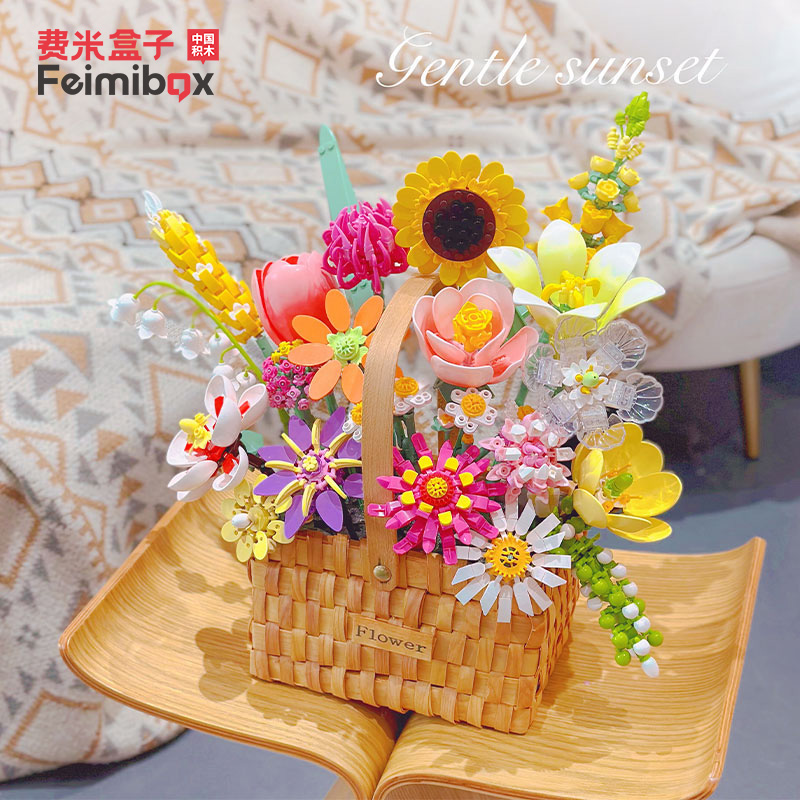 费米馥郁积木花篮永生花