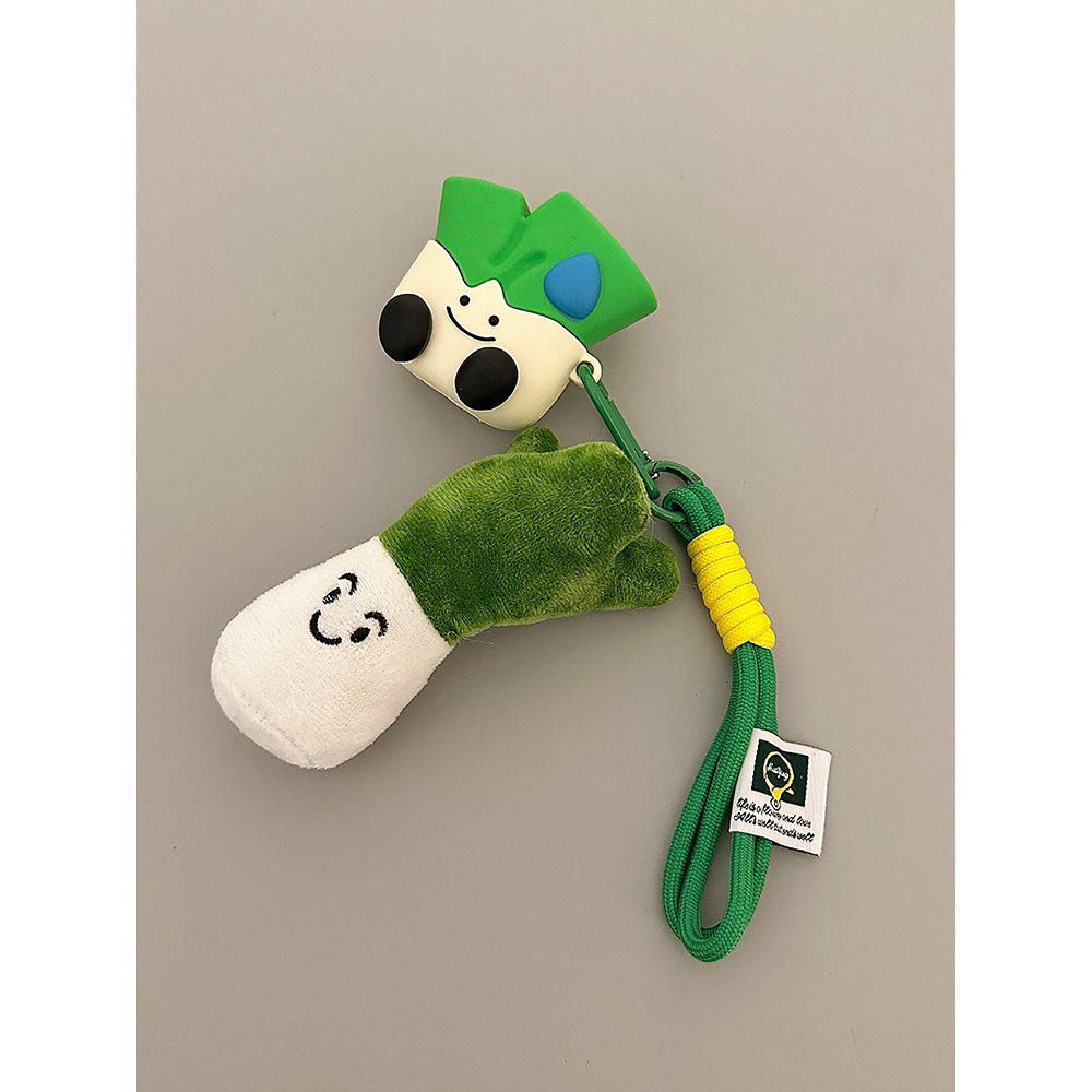 jellycat趣味可爱流汗大葱适用苹果AirPods4代耳机壳AirPodsPro二代软AirPods1/2硅胶pro2保护套3代女带挂件
