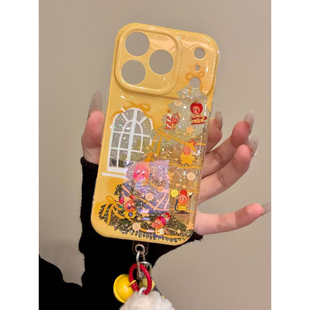 闪粉窗台可爱星星人圣诞树适用iPhone17promax手机壳硬苹果17新款 17pro超好看16独特 16pro全包14防摔15pm女款