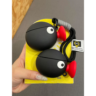超萌可爱嘟嘴pingu企鹅适用AirPods4代耳机壳苹果AirPodsPro3代无线蓝牙1/2/3代软硅胶Pro2代防摔套Pro三代女