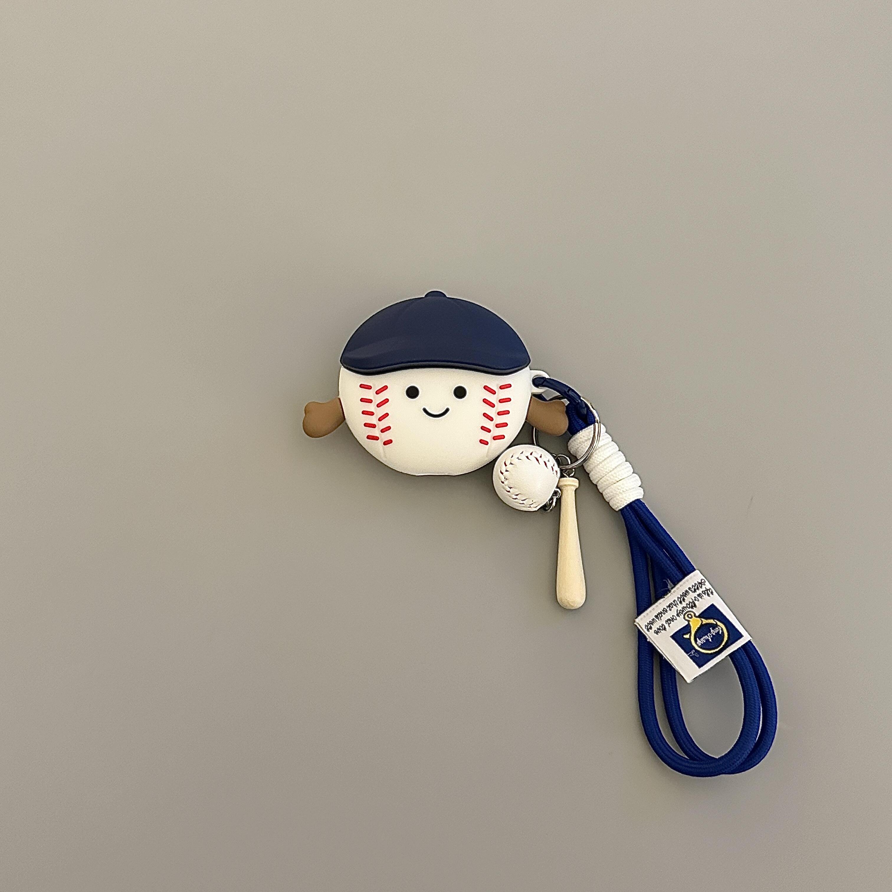 jellycat趣味呆萌棒球表情适用苹果无线蓝牙AirPodsPro耳机壳4代软AirPods1/2代硅胶AirPods3代保护套Pro2壳