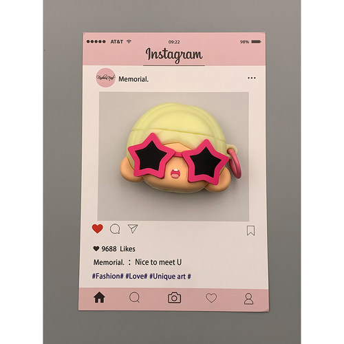 韩风超火朴彩英APT同款适用苹果AirPods4代耳机壳AirPodsPro三代软AirPods1/2硅胶pro2保护套AirPods3代防摔