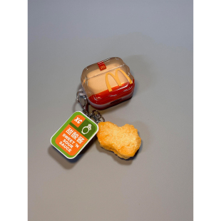 果冻色新款 2代硅胶3代防摔Pro二代 趣味M记打包袋适用AirPods4代耳机壳Pro3代苹果无线蓝牙AirPodsPro2代软1