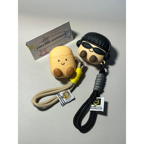 jellycat趣味可爱墨镜土豆金珉奎适用苹果AirPods4代耳机壳AirPodsPro二代软AirPods1/2硅胶pro2保护套3代女