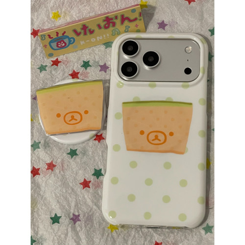 波点可爱哈密瓜轻松熊磁吸支架适用iPhone17promax手机壳苹果16Pro新款15全包16pm防摔17女款17Pro独特超好看
