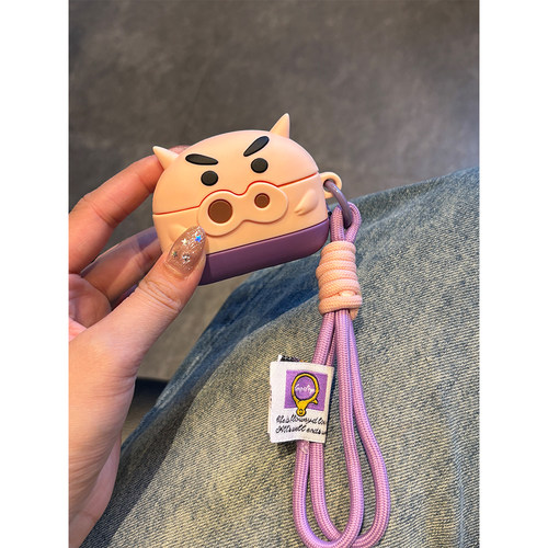 日系搞怪动漫可爱肥嘟嘟左卫门适用苹果无线蓝牙AirPodsPro三代耳机壳AirPods4代软1/2代硅胶3代防摔Pro2代女