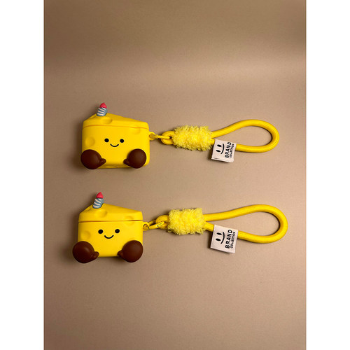 jellycat呆萌可爱芝士奶酪蛋糕适用苹果无线蓝牙AirPodsPro耳机壳AirPods4代软AirPods1/2硅胶5代防摔套Pro2