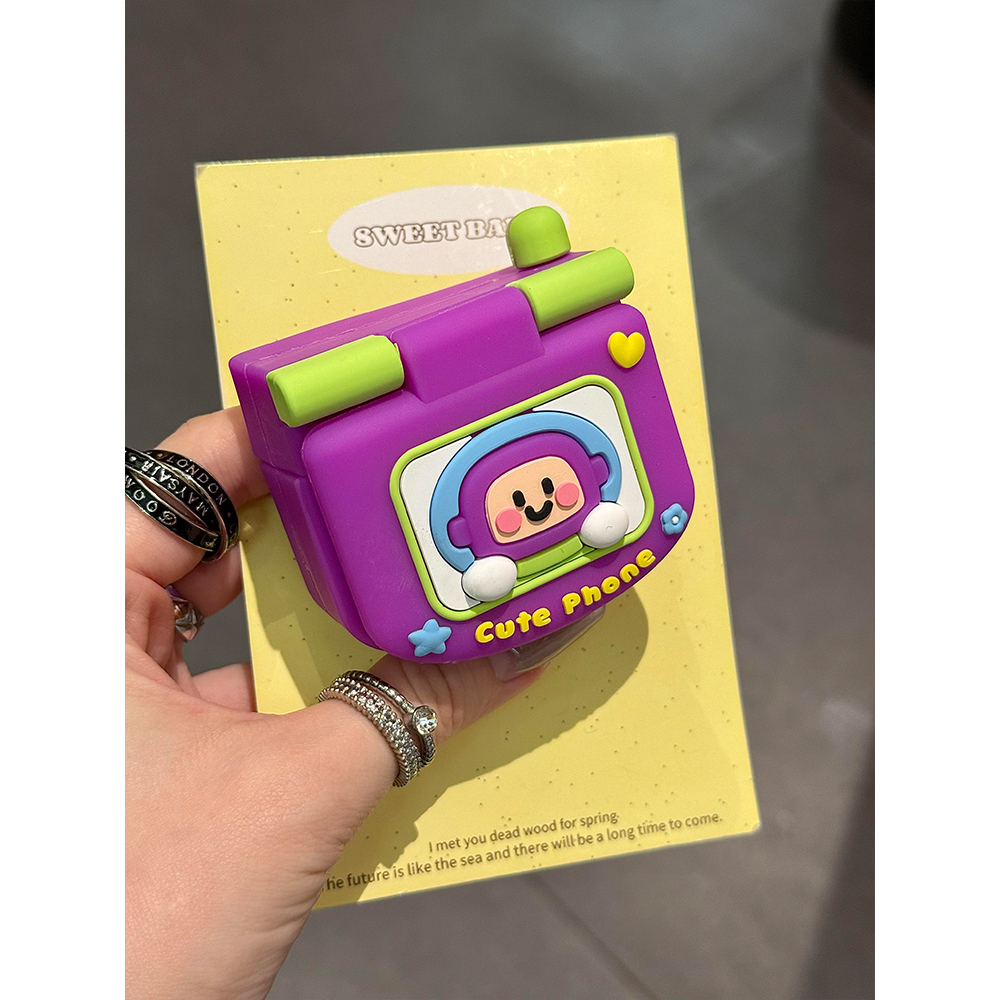 创意卡通巴斯光年翻盖大哥大适用苹果AirPods4代耳机壳AirPodsPro二代软AirPods1/2硅胶pro2保护防摔套3代女
