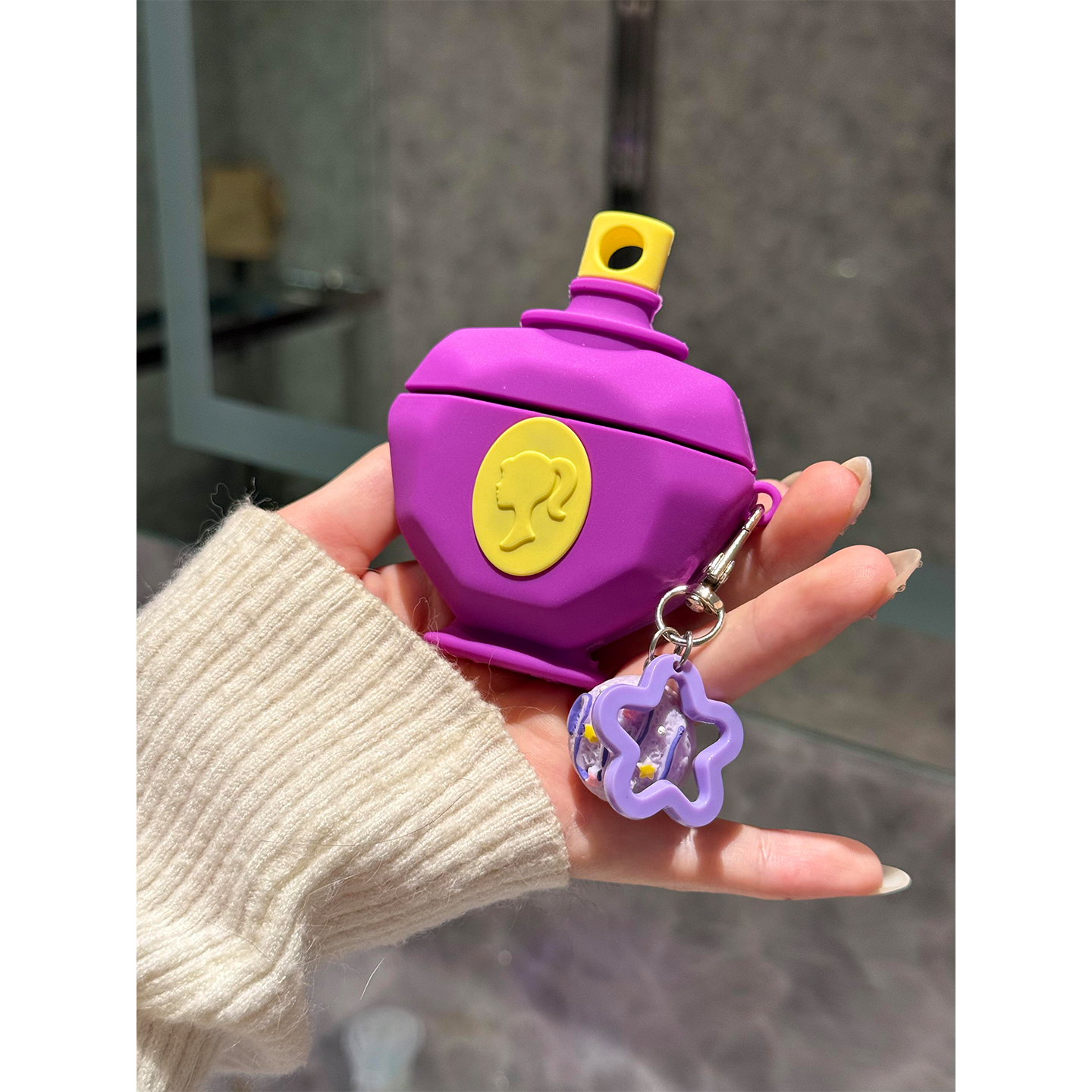 新款个性芭比公主法式香水瓶适用AirPods4代耳机壳苹果无线蓝牙AirPodsPro二代硅胶1/2代软耳塞3代防摔保护壳