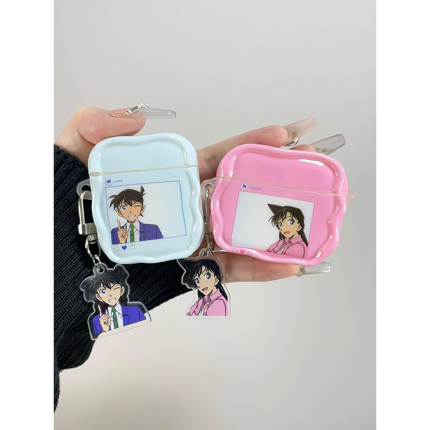 情侣款动漫可爱柯南小兰适用AirPods4代耳机壳苹果无线蓝牙AirPodsPro二代硅胶1/2代软套3代防摔保护套Pro2代