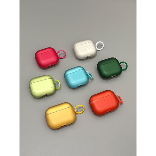 韩系磨砂多巴胺简约纯色适用AirPods4代耳机壳苹果AirPodsPro3代无线蓝牙1/2/3代软硅胶Pro2代防摔套Pro三代