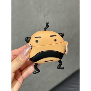 原创搞怪可爱拓麻歌子大叔吉适用AirPods4代耳机壳苹果蓝牙AirPodsPro3代软1/2代硅胶3代防摔pro三代Pro2代女