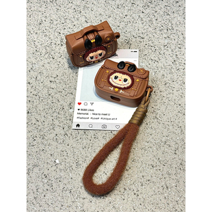 原创个性趣味可爱拉布布公文包适用苹果AirPods4代耳机壳AirPodsPro二代软AirPods1/2硅胶pro2保护套3代女款