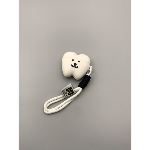 创意搞怪可爱牙齿造型自嘲熊适用苹果无线蓝牙AirPodsPro三代耳机壳AirPods4代软1/2代硅胶3代防摔Pro2代女款