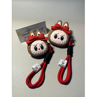 萌系新款卡通可爱蝴蝶结拉布布适用苹果AirPods4代耳机壳AirPodsPro二代软AirPods1/2硅胶pro2保护套3代女款