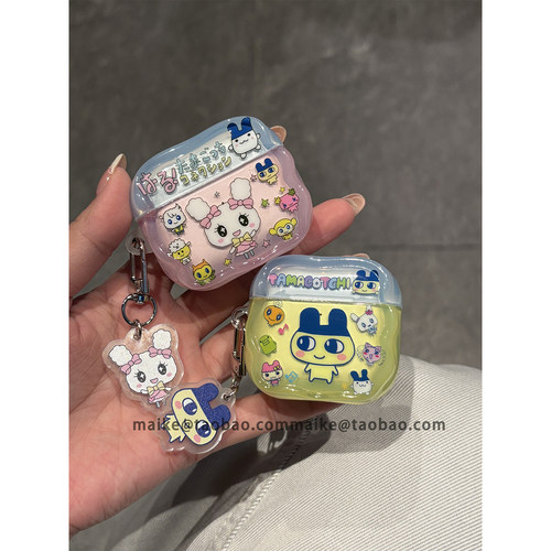 情侣可爱拓麻歌子麻美吉甜心吉适用苹果无线蓝牙AirPodsPro耳机壳AirPods4代女款AirPods1/2软硅胶3代套Pro2