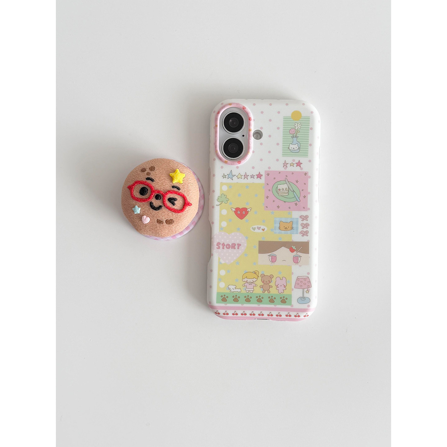 原创涂鸦动物饼干磁吸支架适用iPhone17promax手机壳超火苹果16Pro新款15全包16pm防摔17女款17Pro小众巨好看