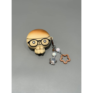 可爱角落生物烤焦面包适用华为pro4蓝牙freebuds7i/6i耳机壳软freeclip2代/5i硅胶Pro3保护se3防摔套SE2女se4