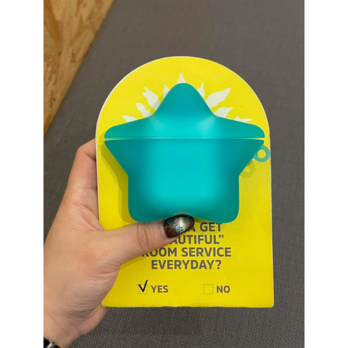 多巴胺韩系薄荷蓝五角星适用AirPods4代耳机壳苹果无线蓝牙AirPodsPro三代软1/2/3代硅胶Pro2代女款Pro3代套