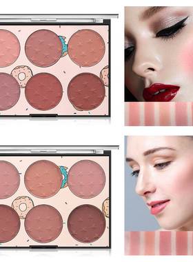 MISS ROSE 6colors Matte Shimmer Blush Palette 6色腮红盘