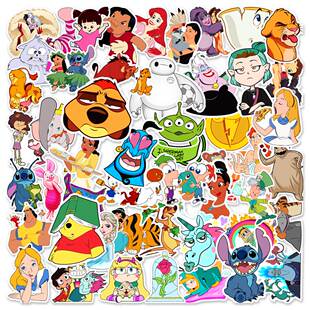2023New 50pcs Disney Mix Cartoon Anime Stickers Graffiti