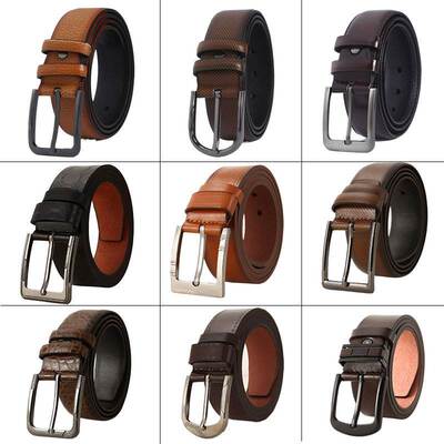 Leather belt men alloy pin buckle PU belt jeans belt男士皮带